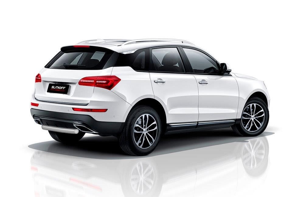 Slitkoff ZOTCOP-008S защита заднего бампера d57 короткая серебристая Zotye Coupa