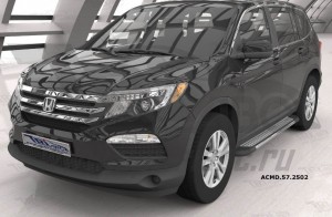 Can Otomotiv ACMD.57.2502 пороги алюминиевые (Topaz) Honda Pilot (2016-)