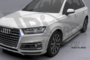 Can Otomotiv AUQ7.51.0026 (A) пороги алюминиевые (Sapphire Silver) Audi Q7 (2015-) с панорамной крышей
