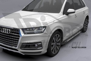 Can Otomotiv AUQ7.53.0026 (A) пороги алюминиевые (Corund Silver) Audi Q7 (2015-) с панорамной крышей