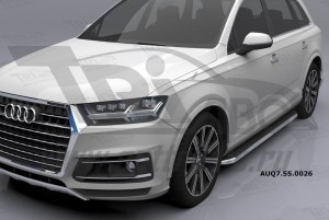 Can Otomotiv AUQ7.55.0026 (A) пороги алюминиевые (Ring) Audi Q7 (2015-) с панорамной крышей