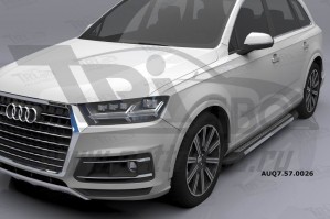 Can Otomotiv AUQ7.57.0026 (A) пороги алюминиевые (Topaz) Audi Q7 (2015-) с панорамной крышей