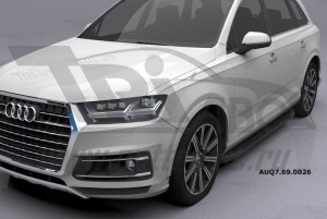 Can Otomotiv AUQ7.69.0026 (A) пороги алюминиевые (Corund Black) Audi Q7 (2015-) с панорамной крышей