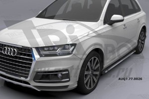 Can Otomotiv AUQ7.77.0026 (A) пороги алюминиевые (Emerald Black) Audi Q7 (2015-) с панорамной крышей