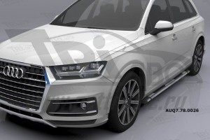 Can Otomotiv AUQ7.78.0026 (A) пороги алюминиевые (Emerald silver ) Audi Q7 (2015-) с панорамной крышей