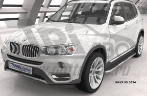 Can Otomotiv BMX3.55.0034 пороги алюминиевые (Ring) BMW X3 (F25 2010-)