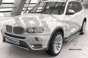 Can Otomotiv BMX3.57.0034 пороги алюминиевые (Topaz) BMW X3 (F25 2010-)