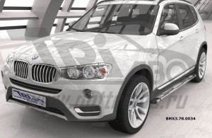 Can Otomotiv BMX3.78.0034 пороги алюминиевые (Emerald silver ) BMW X3 (F25 2010-)