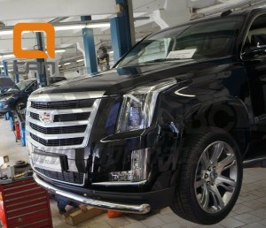 Can Otomotiv CAES.33.3348 защита переднего бампера Cadillac Escalade (2014-) (одинарная) d 76
