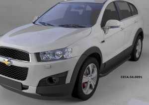 Can Otomotiv CECA.54.0091 пороги алюминиевые (Sapphire Black) Chevrolet Captiva (2006-2010-)