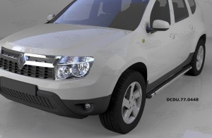Can Otomotiv DCDU.77.0448 пороги алюминиевые (Emerald Black) Nissan Terrano (2014-)