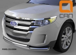 Can Otomotiv FOED.33.9306 защита переднего бампера Ford Edge (2014-) (двойная) d 76/60
