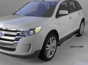 Can Otomotiv FOED.77.1860 пороги алюминиевые (Emerald Black) Ford Edge (2014-)
