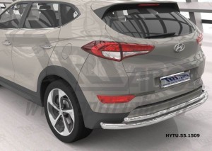 Can Otomotiv HYTU.55.1509 защита заднего бампера Hyundai Tucson (2015-) (двойная) d60/42 кроме High-tech*
