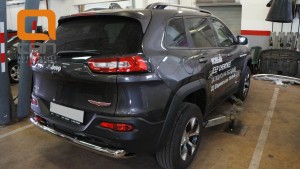 Can Otomotiv JECH.57.1326 защита заднего бампера Jeep Cherokee Тrailhawk (2014-) (одинарная) d76