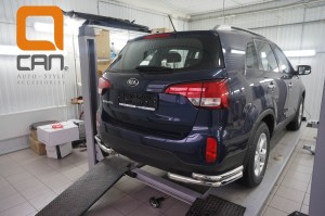 Can Otomotiv KISO.53.1384 защита заднего бампера KIA Sorento (2012-) (уголки) d60/42
