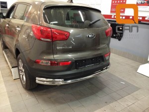 Can Otomotiv KISP.55.1430 защита заднего бампера KIA Sportage (2010-2016) (одинарная с уголками) d 60/42