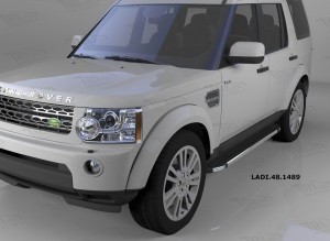 Can Otomotiv LADI.48.1489 пороги алюминиевые (Brillant) Land Rover Discovery 3 (2008-2010) (черн/нерж)