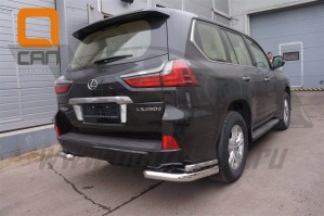 Can Otomotiv LE57.57.1578 защита заднего бампера Lexus LX570 (2015-) (уголки) d76/42