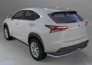 Can Otomotiv LENX.57.4611 защита заднего бампера Lexus NX 200 (2014-) (одинарная) d 42