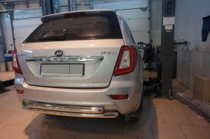 Can Otomotiv LIX6.55.8884 защита заднего бампера Lifan X60 (2013-) (двойная) d 60/60*