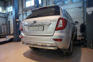 Can Otomotiv LIX6.55.8885 защита заднего бампера Lifan X60 (2013-) (одинарная) d 60