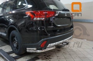Can Otomotiv MIOL.53.2049 защита заднего бампера Mitsubishi Outlander (2015-) (уголки) d 60/42