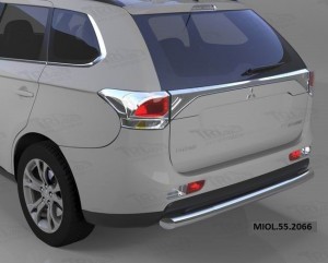 Can Otomotiv MIOL.55.2066 защита заднего бампера Mitsubishi Outlander (-2014/2014-04.2015) (одинарная) d 60