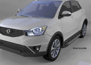 Can Otomotiv SYAC.53.0206 пороги алюминиевые (Corund Silver) SsangYong Actyon (2011-/2013-)
