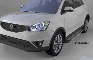 Can Otomotiv SYAC.57.0206 пороги алюминиевые (Topaz) SsangYong Actyon (2011-/2013-)