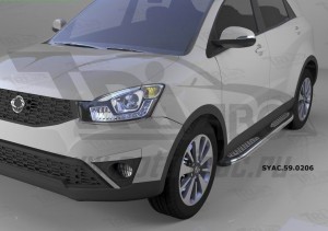 Can Otomotiv SYAC.59.0206 пороги алюминиевые (Zirkon) SsangYong Actyon (2011-/2013-)