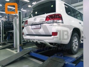 Can Otomotiv TOC2.57.3403 защита заднего бампера Lexus LX570 (2015-) Shark узкая) d76