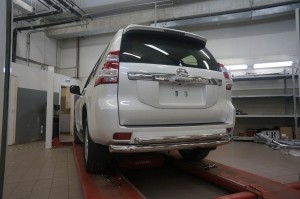 Can Otomotiv TOC5.57.3400 защита заднего бампера Toyota Land Cruiser 150 (2009- /2014-) (двойная) d 76/60