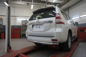 Can Otomotiv TOC5.57.3401 защита заднего бампера Toyota Land Cruiser 150 (2009- /2014-) (одинарная) d 76