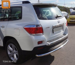 Can Otomotiv TOHI.55.4152 защита заднего бампера Toyota Highlander (2010-2013) (одинарная) d 60