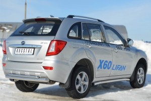 Руссталь LFT-0012412 пороги труба d63 (с заглушками на торцах) на Lifan X60 2011-