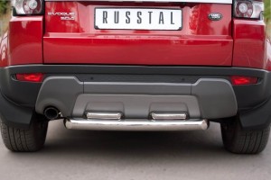 Руссталь REPZ-000813 защита заднего бампера d76_42х2 (дуга) на Land Rover Range Rover Evoque Prestige U Pure 2011-