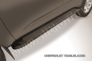 Slitkoff AL-CHTB1201 пороги алюминиевые "Optima Black" Chevrolet Trailblazer
