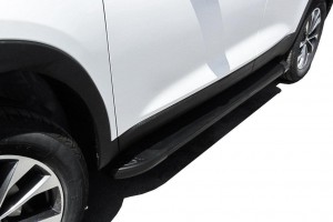 Slitkoff AL-CT7-001 пороги алюминиевые "Optima Black" 1700 черные Chery Tiggo 7