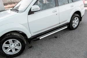 Slitkoff AL-DWH3-004 пороги алюминиевые "Luxe Silver" 1700 серебристые Great Wall Hover H3 (2017)