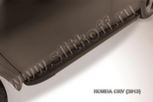 Slitkoff AL-HCRV13001 пороги алюминиевые "Optima Black" Honda CR-V (2012) (2L)