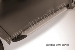 Slitkoff AL-HCRV13002 пороги алюминиевые "Optima Silver" Honda CR-V (2012)