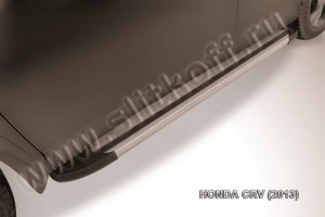 Slitkoff AL-HCRV13004 пороги алюминиевые "Luxe Silver" серебристые Honda CR-V (2012)