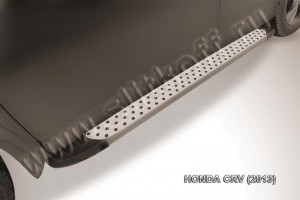 Slitkoff AL-HCRV13005 пороги алюминиевые "Standart Silver" Honda CR-V (2012) (2L)