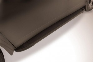 Slitkoff AL-HCRV17001 пороги алюминиевые "Optima Black" 1700 черные Honda CR-V (2017)