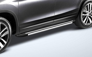 Slitkoff AL-HPL003 пороги алюминиевые "Luxe Black" 1800 черные Honda Pilot 2016