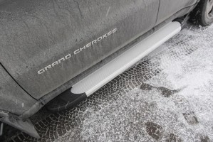 Slitkoff AL-JGCH002 пороги алюминиевые "Optima Silver" 1550 серебристые Jeep Grand Cherokee (2011)