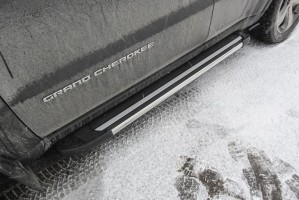 Slitkoff AL-JGCH003 пороги алюминиевые "Luxe Black" 1550 черные Jeep Grand Cherokee (2011)