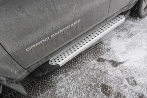 Slitkoff AL-JGCH005 пороги алюминиевые "Standart Silver" 1550 серебристые Jeep Grand Cherokee (2011)
