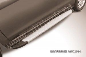 Slitkoff AL-MAS1402 пороги алюминиевые "Optima Silver" Mitsubishi ASX (2014)